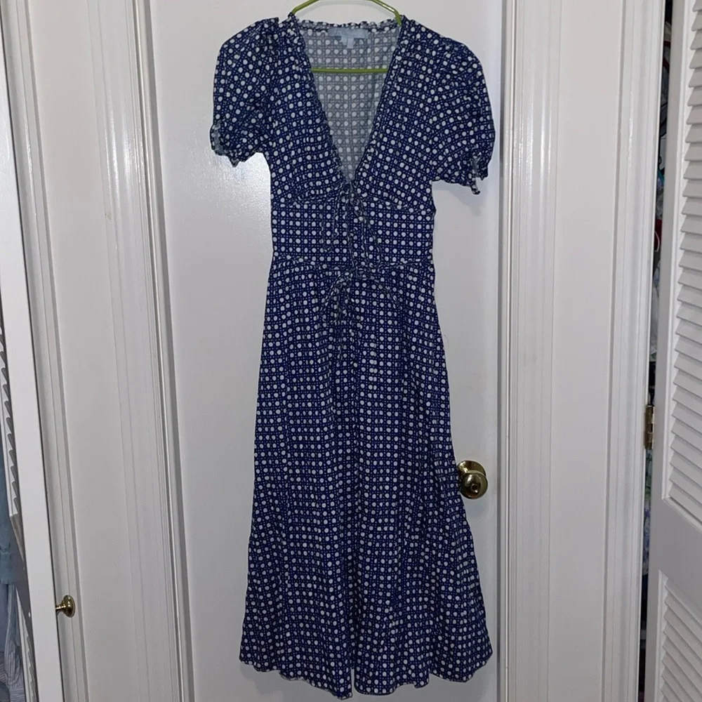 Hill House Blue and White Midi Dress - Picture 8 of 12